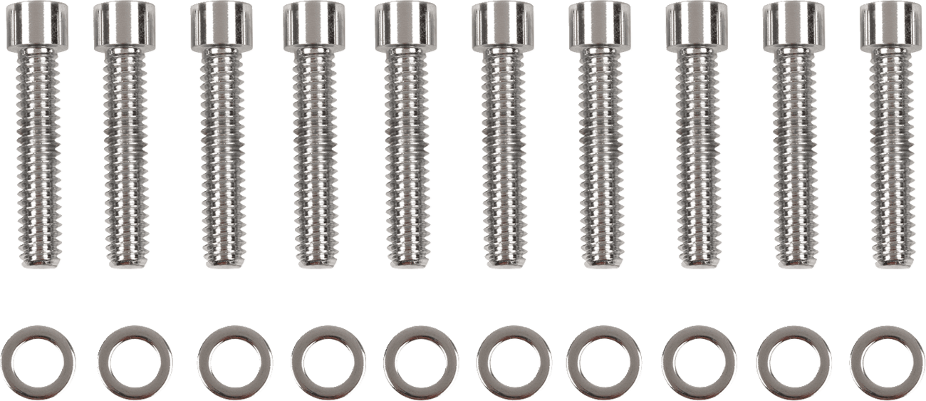DRAG SPECIALTIES DS192396 Bolt Kit - Cam Cover - Smooth - Chrome - '99-'17 Twin Cam