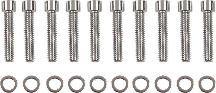 DRAG SPECIALTIES DS192396 Bolt Kit - Cam Cover - Smooth - Chrome - '99-'17 Twin Cam
