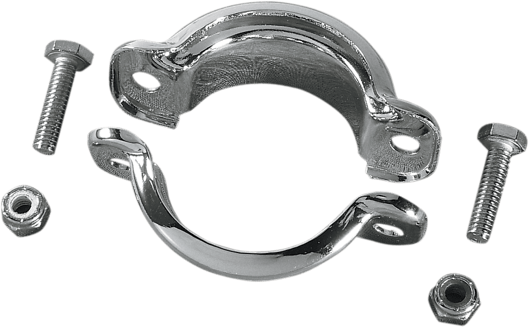 DRAG SPECIALTIES DS-203018 Muffler Clamps - Chrome