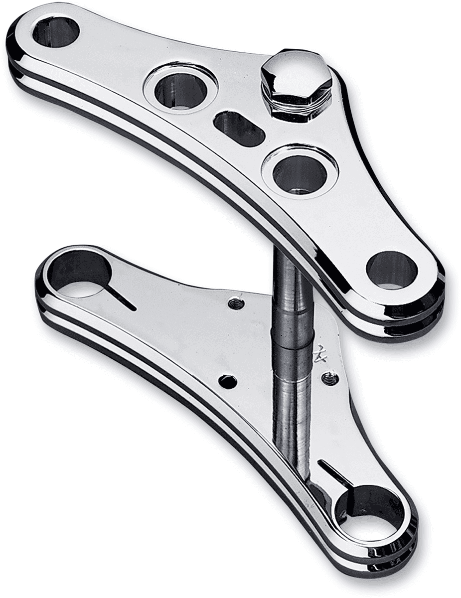ACCUTRONIX DS-222530 Triple Tree - 41 mm - Chrome - Raked 0° - Elite Radius Groove