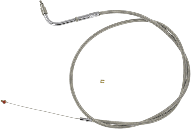 BARNETT DS-223956 Stainless Steel Throttle Cable - +6" - Dyna/FXR/Softail