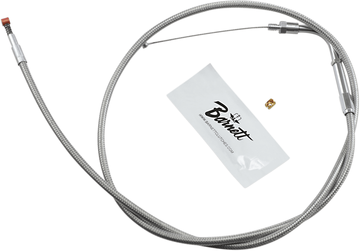 BARNETT DS-224008 Stainless Steel Idle Cable - +6" - Dyna/FXR/Softail