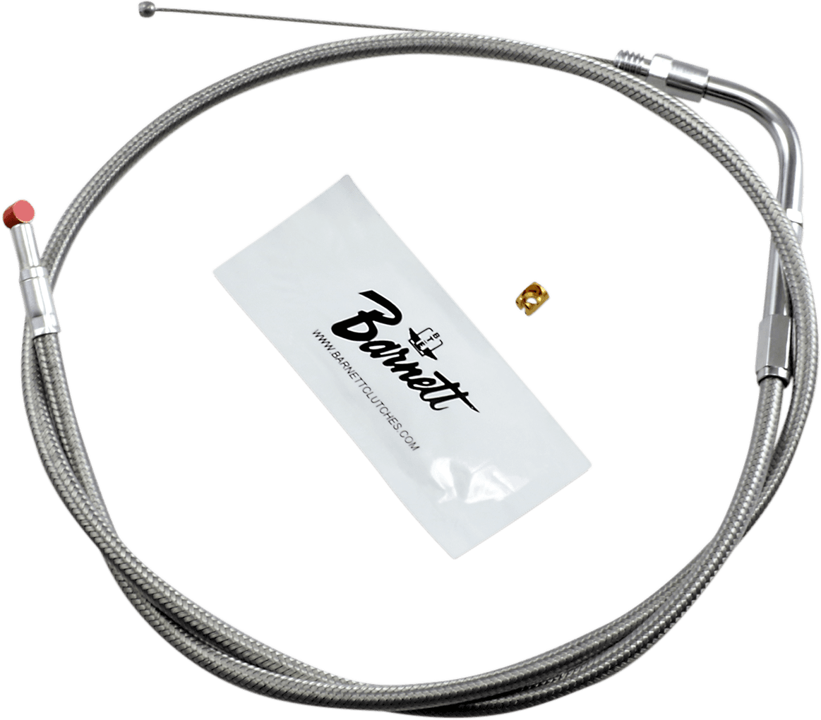 BARNETT DS-224013 Stainless Steel Throttle Cable - Dyna/FXR/Softail