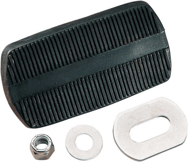 DRAG SPECIALTIES DS-241053 Brake Pedal Pad - Black - FL