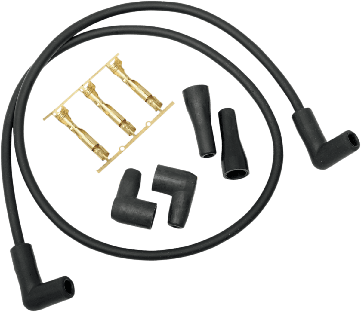 COMPU-FIRE DS-242330 8 mm Spark Plug Wire Kit - Dual Plug - 2-Wire - Black