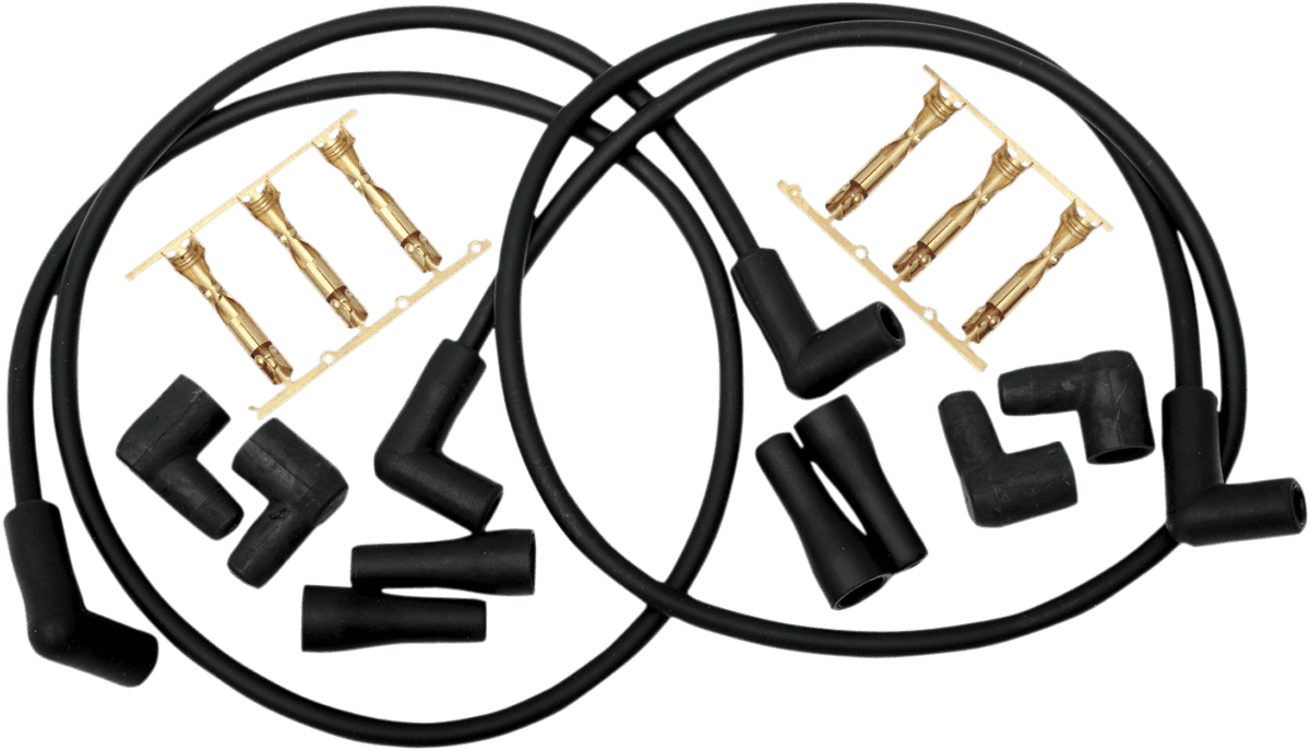 COMPU-FIRE DS-242331 8 mm Spark Plug Wire Kit - Single Plug - 4-Wire - Black