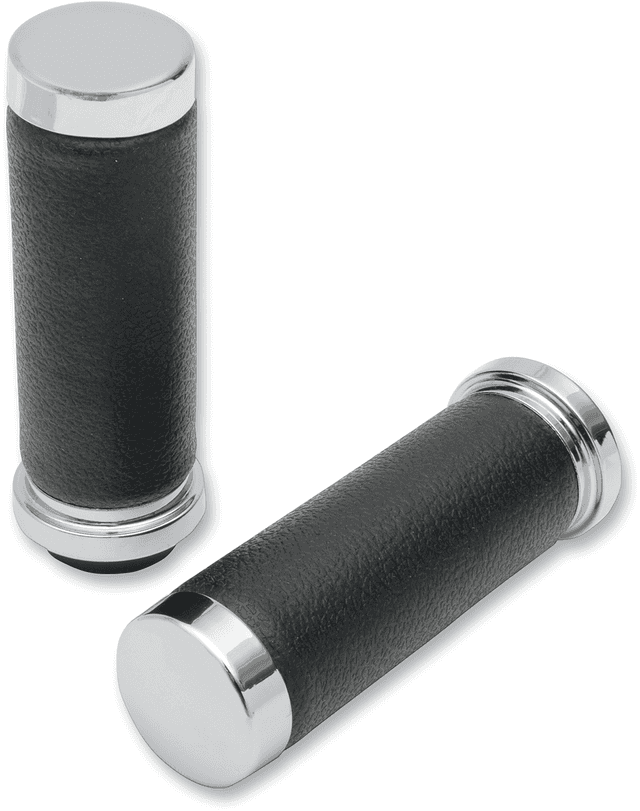 DRAG SPECIALTIES DS-243105 Textured Black Rubber Grips - Cable — image 1 of 2