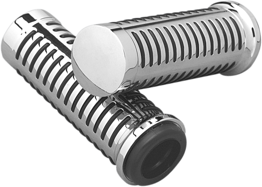 PARTS UNLIMITED DS-243184 Chrome Grips with O-Ring Design - 7/8"