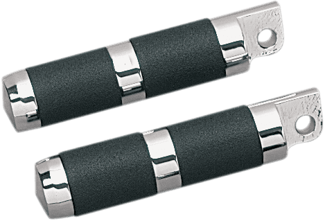 ACCUTRONIX DS-243652 Rubber Foot Pegs - Male Mount - 3/4 - Chrome/Black — image 1 of 2