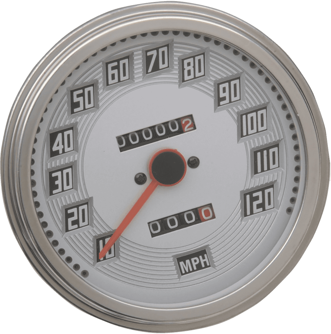 DRAG SPECIALTIES DS-243832 FL-Billet Look Style 2240:60 Speedometer - White Face