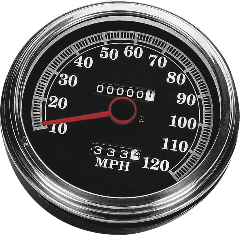 DRAG SPECIALTIES DS243845 5" MPH FL-Style 2:1 Speedometer - '89-'95 Black Face