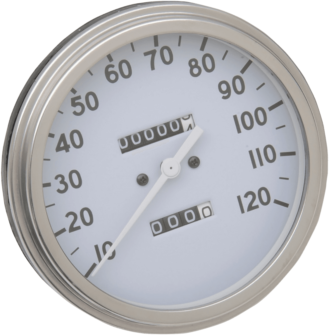 DRAG SPECIALTIES DS-243876 5" MPH FL-Style 2:1 Speedometer - '36-'40 White Face