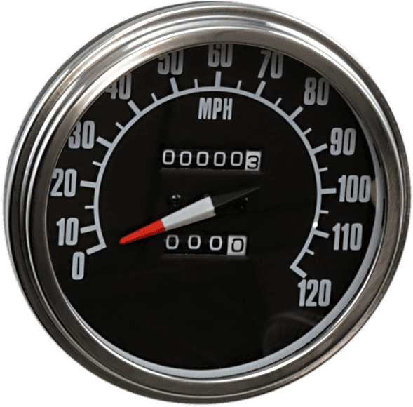 DRAG SPECIALTIES DS-243901 5" FL-'68-'84 Style 2240:60 Speedometer with Reed Switch - Black Face