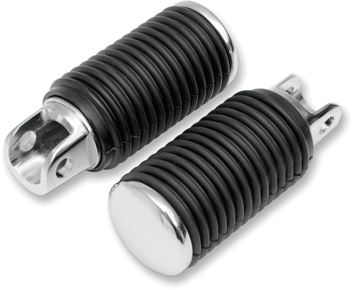 DRAG SPECIALTIES DS-253404 Driver Pegs - Rubber - Chrome End