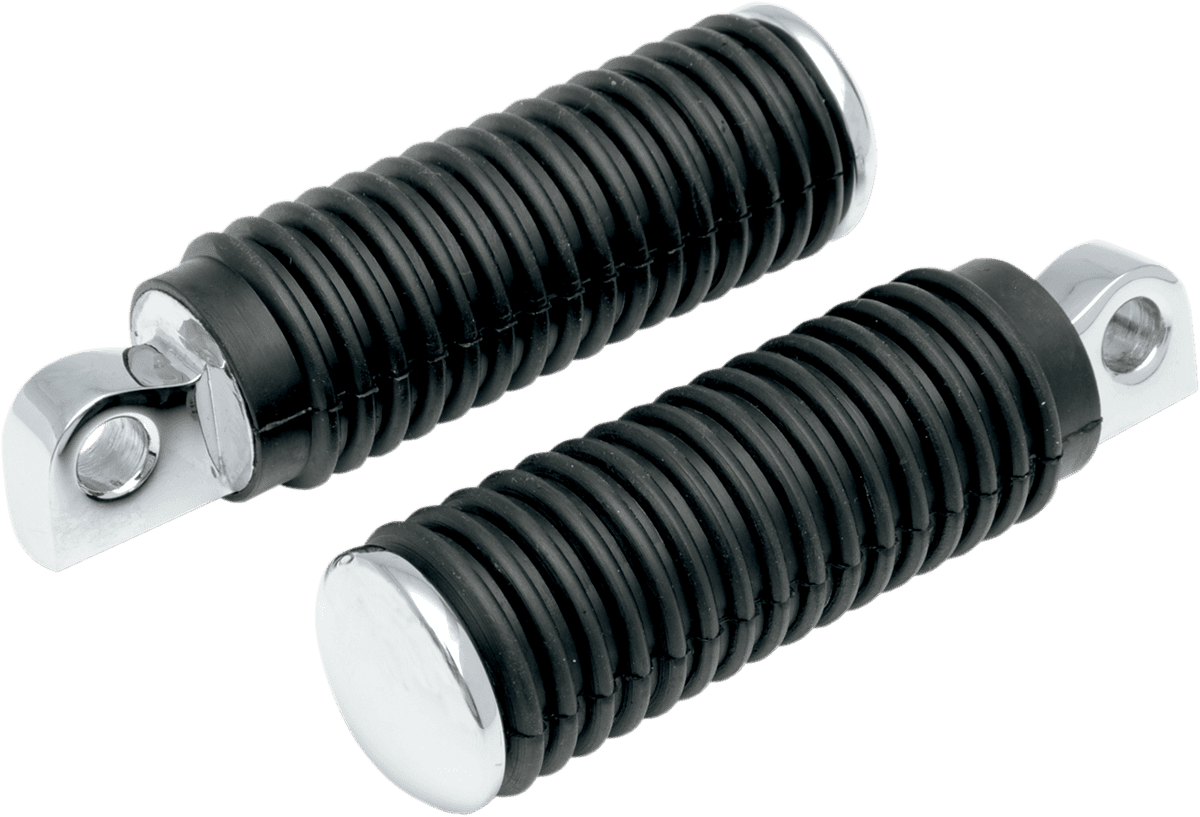 DRAG SPECIALTIES DS-253406 Passenger Pegs - Rubber - Chrome End