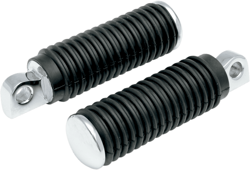 DRAG SPECIALTIES DS-253406 Passenger Pegs - Rubber - Chrome End
