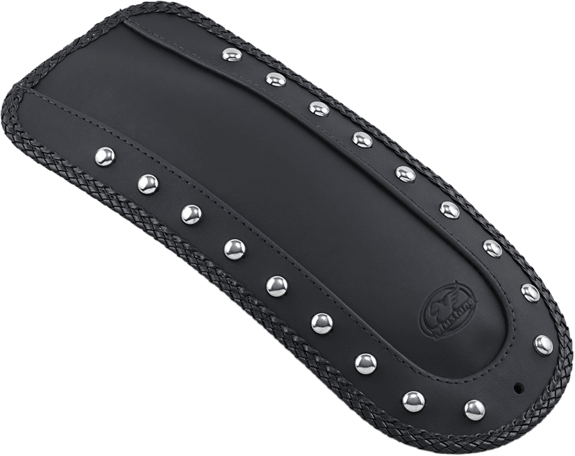 MUSTANG DS-265501 Fender Bib - Smooth Chrome-Studded - Black - HD Softail/FXR — image 1 of 2