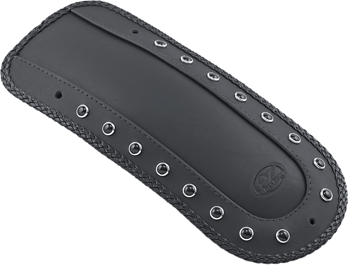 MUSTANG DS-265503 Fender Bib - Smooth Black Pearl-Centered Studded - Black - HD Touring '97-'21