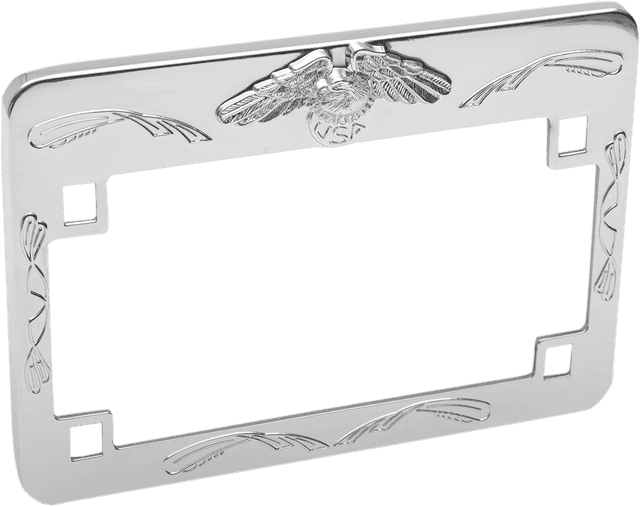 EMGO DS-270225 Eagle License Plate Frame - Chrome