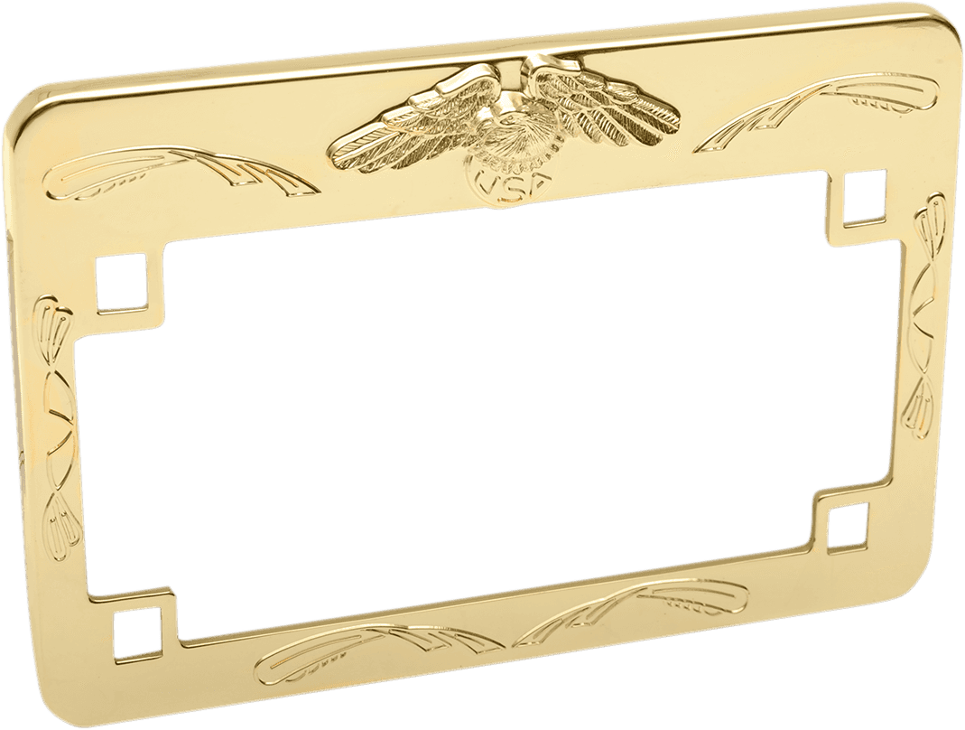 EMGO DS-270226 Eagle License Plate Frame - Gold