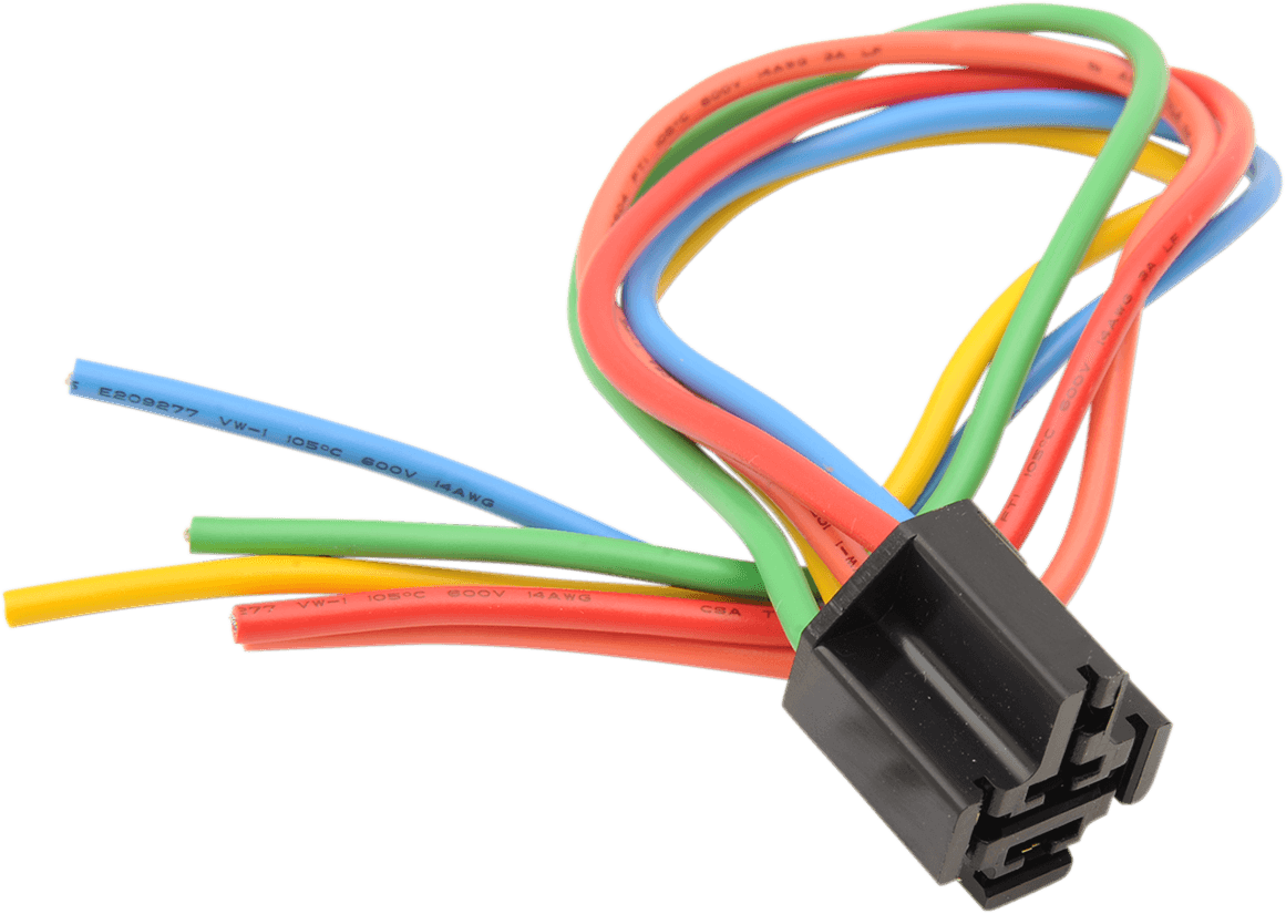 DRAG SPECIALTIES DS272096 Relay Socket Assembly - Colored Wires