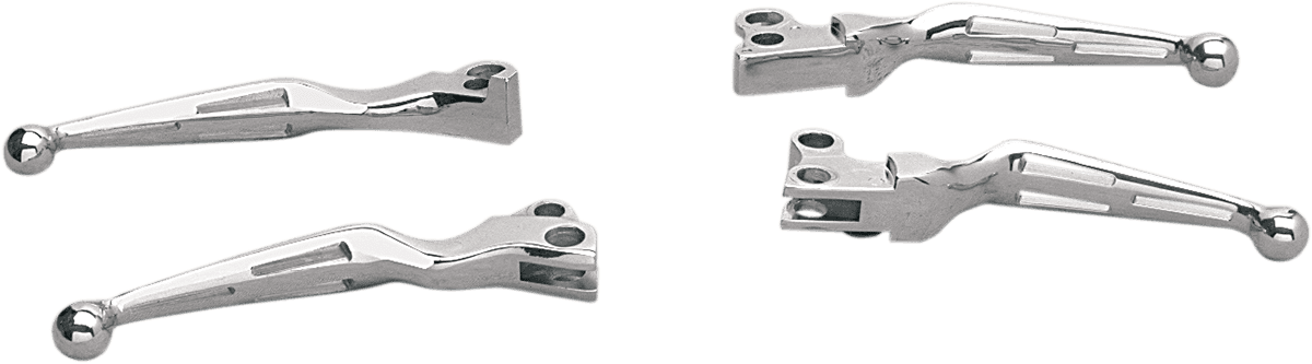 DRAG SPECIALTIES DS-273138 Slotted Wide Blade Lever Set - Chrome