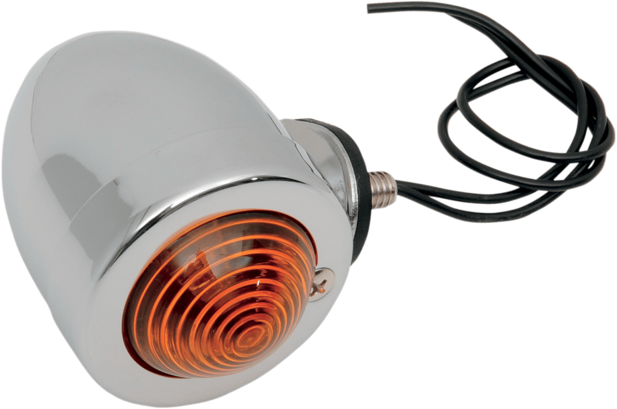 DRAG SPECIALTIES DS-280069 Bullet Light - Bottom-Mount - Amber Lens - Chrome