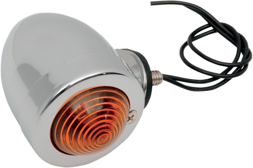DRAG SPECIALTIES DS-280069 Bullet Light - Bottom-Mount - Amber Lens - Chrome