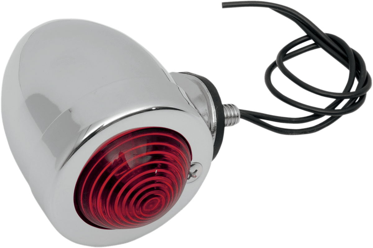 DRAG SPECIALTIES DS-280070 Bullet Light - Bottom-Mount - Red Lens - Chrome