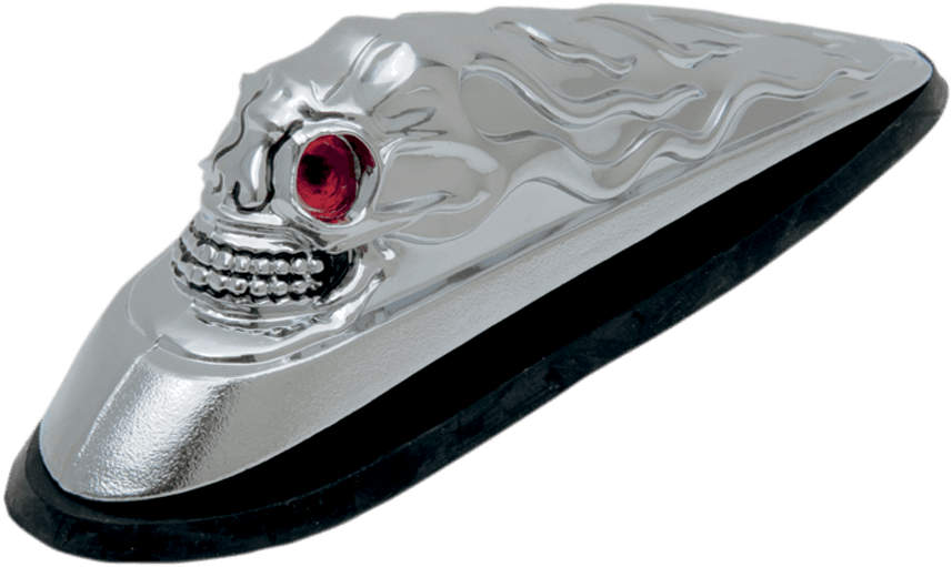 DRAG SPECIALTIES DS-287533 Skull Head - Illuminated Eyes - Chrome