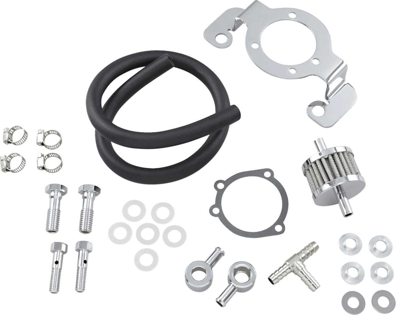 DRAG SPECIALTIES DS-289082 Crankcase Breather with Support Bracket Kit - Big Twin