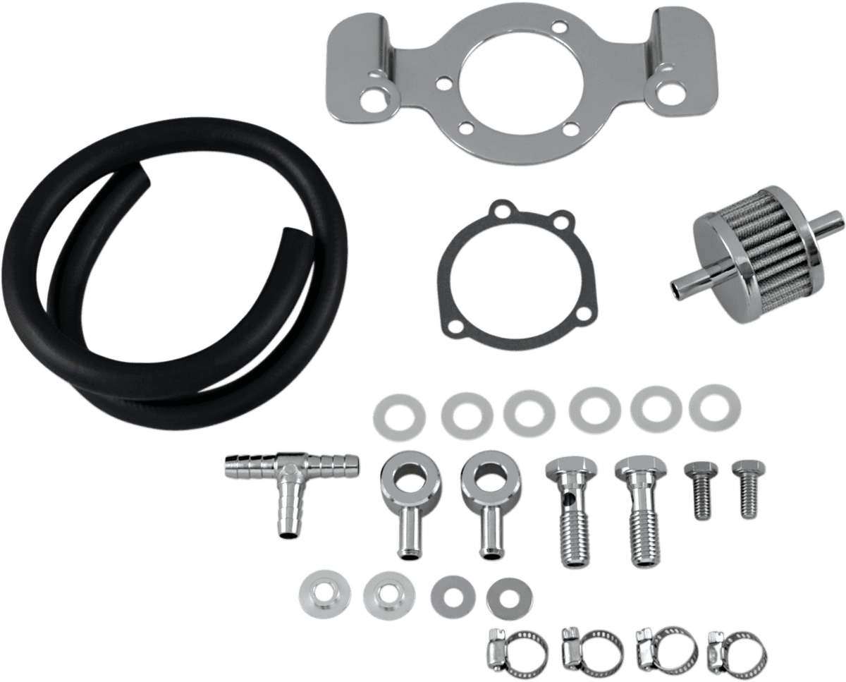 DRAG SPECIALTIES DS-289126 Crankcase Breather with Support Bracket Kit - Sportster