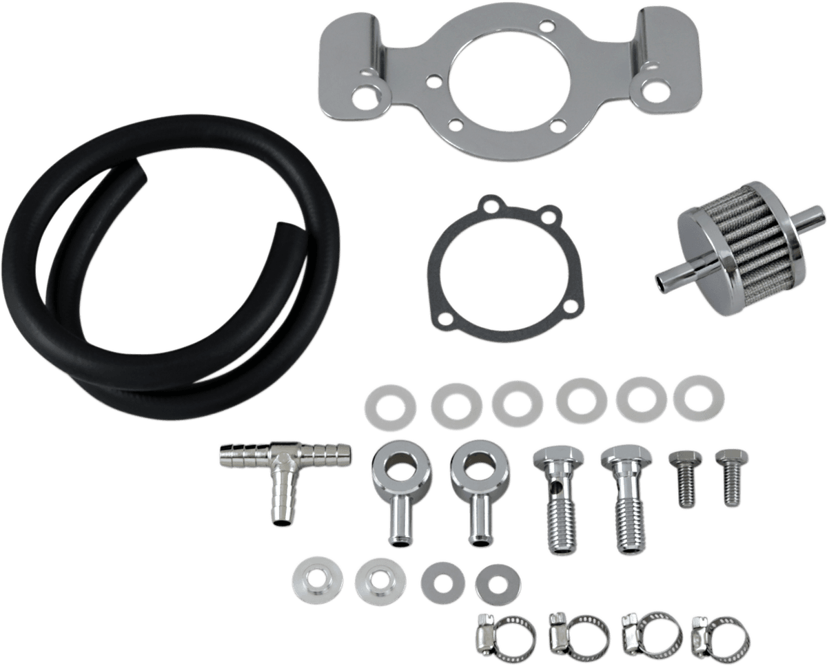 DRAG SPECIALTIES DS-289126 Crankcase Breather with Support Bracket Kit - Sportster