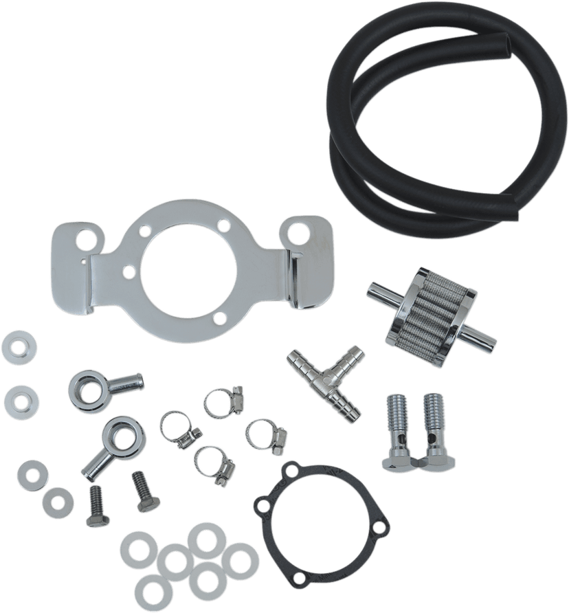 DRAG SPECIALTIES DS-289126 Crankcase Breather with Support Bracket Kit - Sportster — image 2 of 2