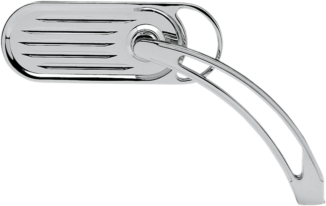 ARLEN NESS DS-302033 Mirror - Side View - Grooved Slingshot - Oval - Chrome