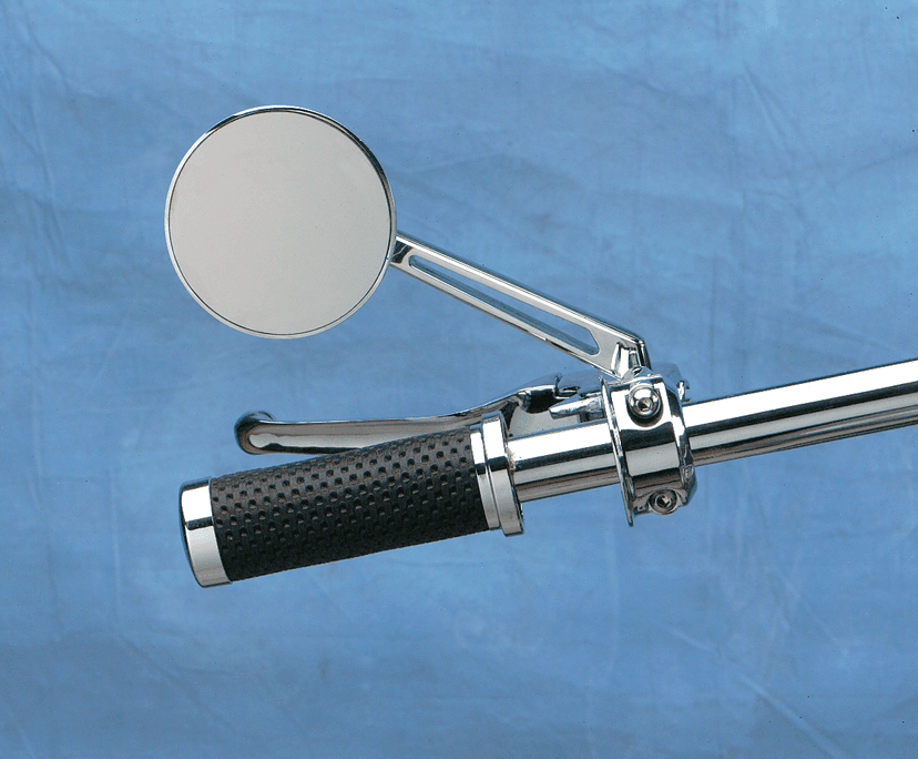 DRAG SPECIALTIES DS-302156 Mirror - Round Series - Side View - Stealth II/Long - Chrome - Left/Right - Each — image 2 of 2