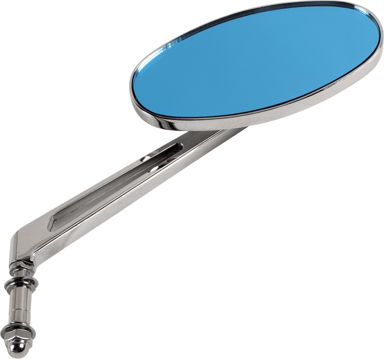 DRAG SPECIALTIES DS-302167 Mirror - Stealth II - Side View - Oval - Chrome w/Anti-Glare Blue Tint