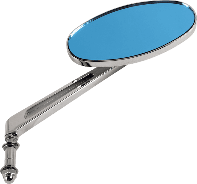 DRAG SPECIALTIES DS-302167 Mirror - Stealth II - Side View - Oval - Chrome w/Anti-Glare Blue Tint — image 1 of 5