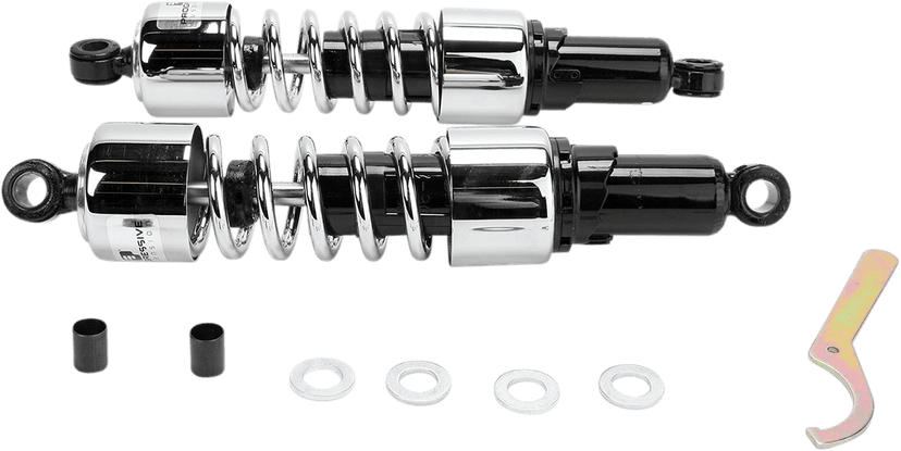 PROGRESSIVE SUSPENSION DS-310045 Shocks - 14.25" - 412 Cruiser Series - Chrome - Heavy Duty