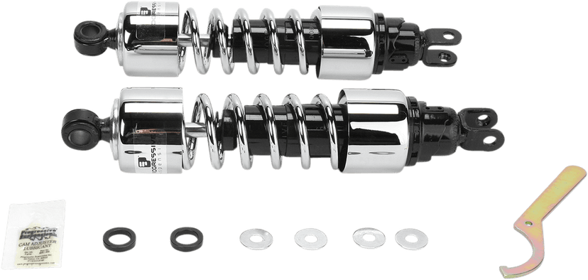 PROGRESSIVE SUSPENSION DS-310047 Shocks - 13" - 412 Cruiser Series - Chrome - Heavy Duty