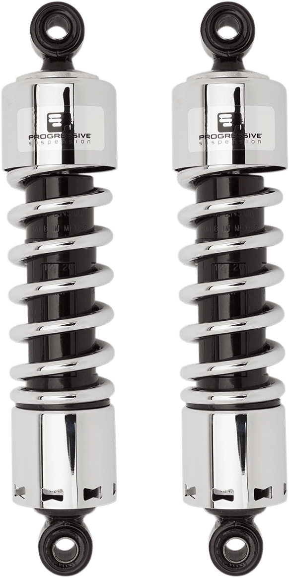 PROGRESSIVE SUSPENSION DS310060 412 Series Shock - 12" - Standard - Chrome - Dyna