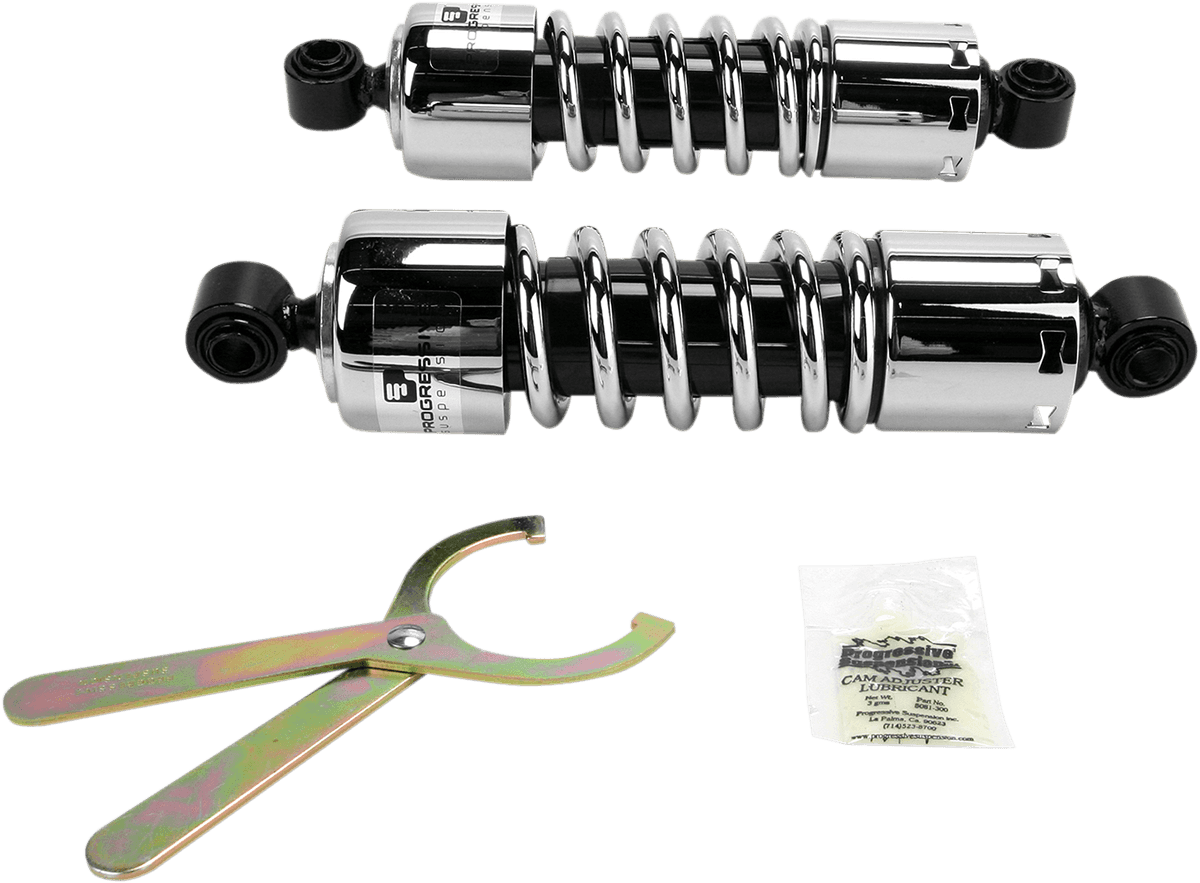 PROGRESSIVE SUSPENSION DS310061 412 Series Shock - 11" - Standard - Chrome - Dyna