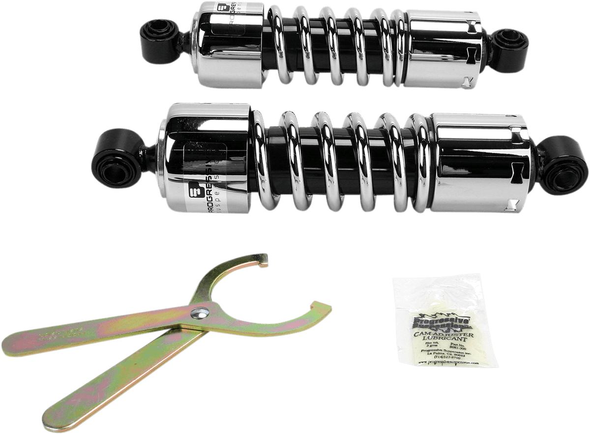 PROGRESSIVE SUSPENSION DS310061 412 Series Shock - 11" - Standard - Chrome - Dyna