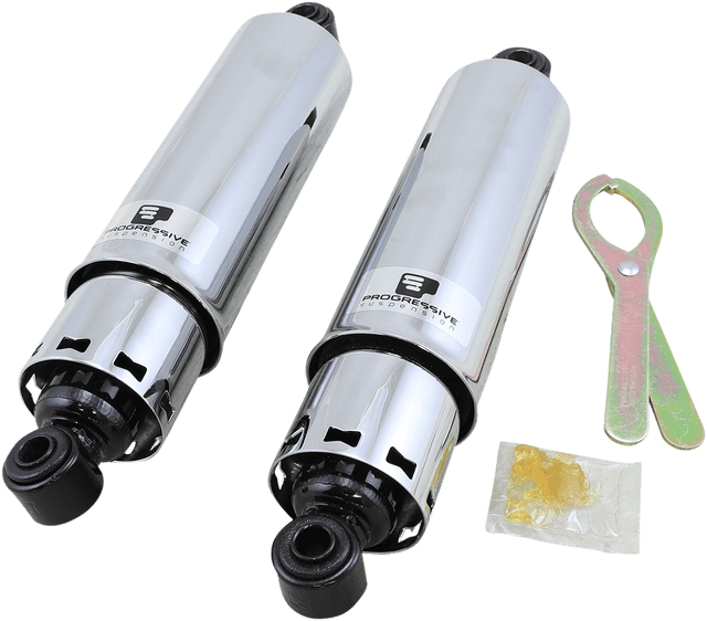 PROGRESSIVE SUSPENSION DS-310089 412 Series Shock - 12" - Standard - Chrome - H-D