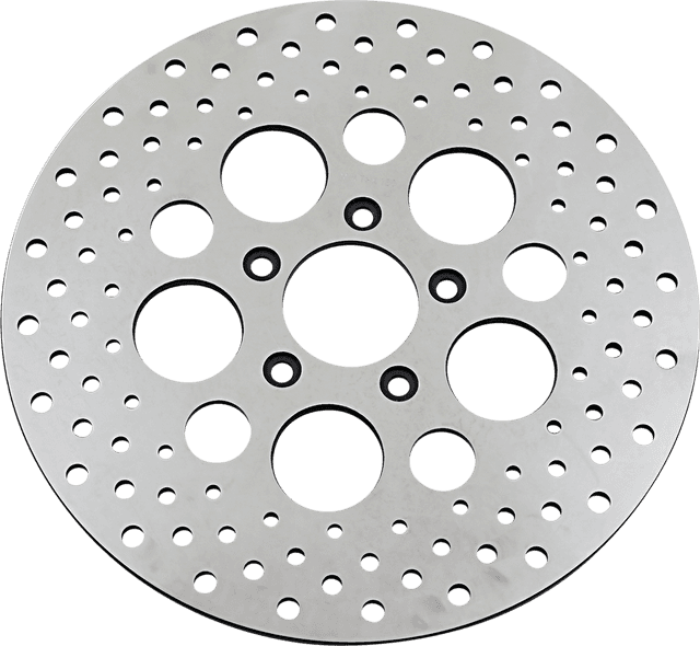 DRAG SPECIALTIES DS325091 Drilled Brake Rotor - Front - 11.5" - Harley-Davidson