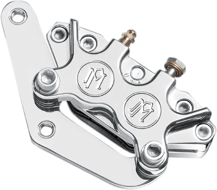 BARNETT DS-325100 Single Disc Caliper - Front - Chrome 84-99