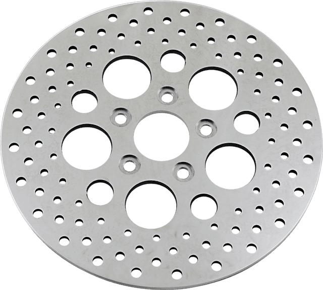 DRAG SPECIALTIES DS-325739 Drilled Brake Rotor - Rear - 11.5" - Harley-Davidson