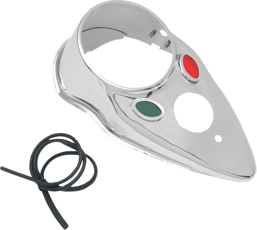 DRAG SPECIALTIES DS-373645 Cat Eye Dash Cover - Chrome — image 1 of 2