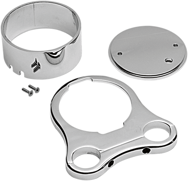 DRAG SPECIALTIES DS-373864 1.25" T-Bar Single Gauge Mount - Chrome - For '00-'22 OEM Style Gauges