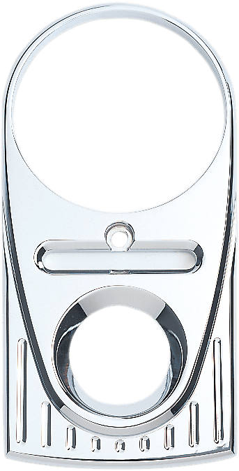 JOKER MACHINE DS-373880 Tear Drop Upper Dash Cover - Ball-Milled - Chrome